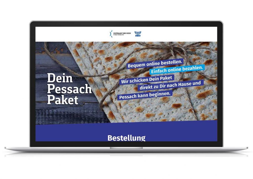 Startseite "Dein Pessach Paket" Online-Shop
