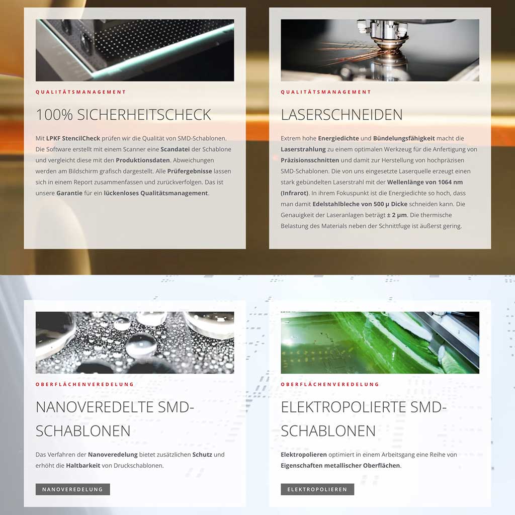 Schablonentechnologie: Qualitätsmanagement und Oberflächenveredelung für SMD-Schablonen